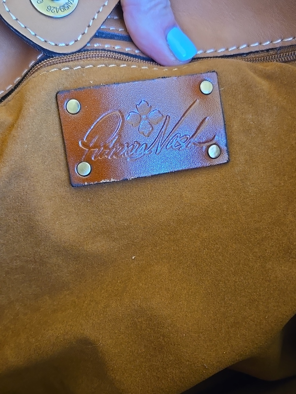 Patricia Nash Tan Floral-Embossed Tote - Picture 15 of 15